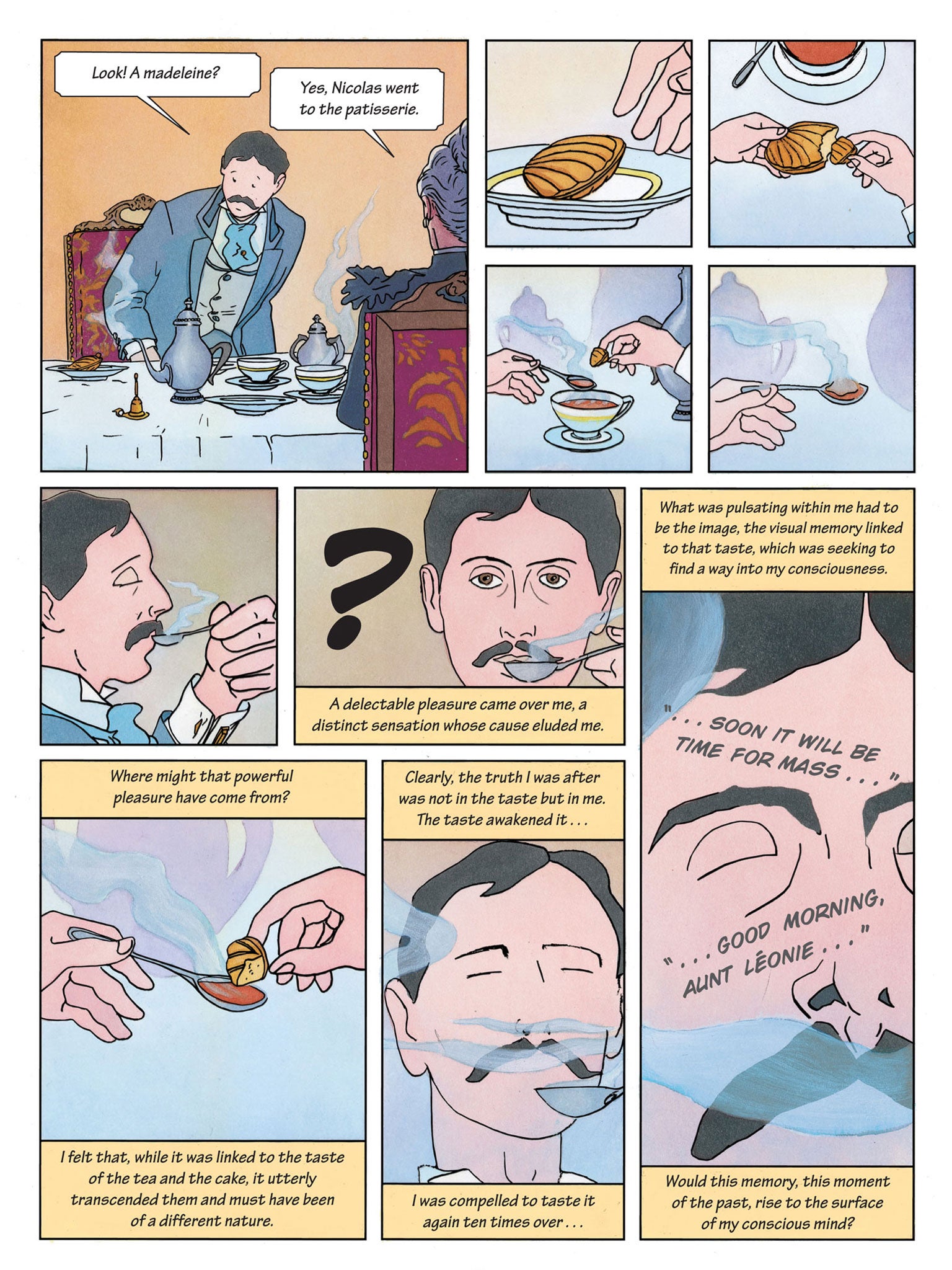 Memories: a tea-soaked madeleine helps the narrator to relive the past in the graphic version of Proust’s classic work