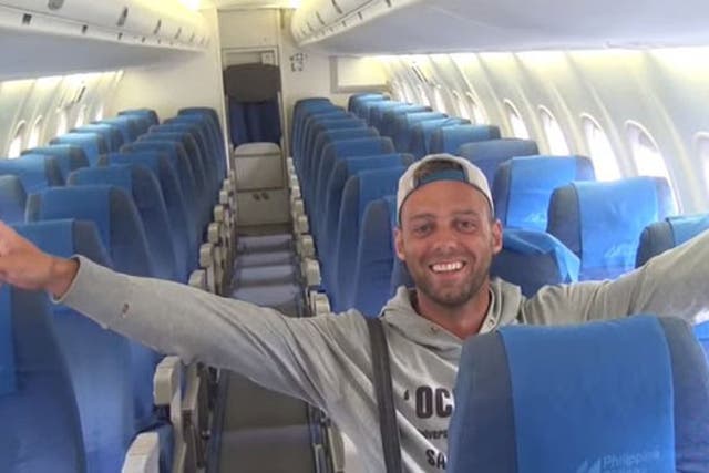 Alex Simon was the only passenger on a Philippines Airlines flight from Manila to Boracay