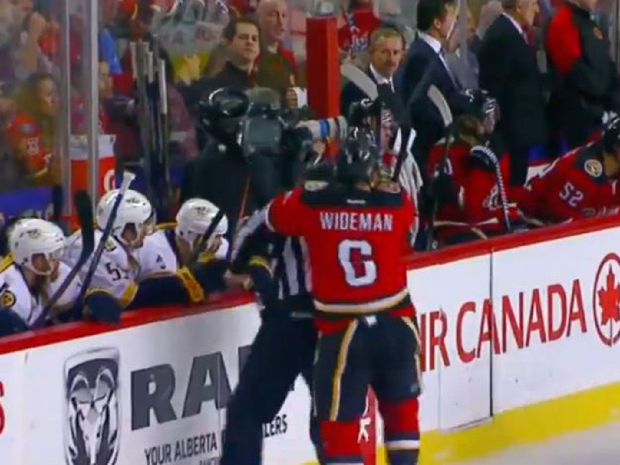 Wideman hits Henderson from behind