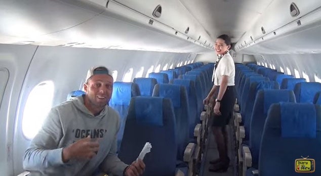 Two flight attendants and two pilots accompanied Alex Simon, the only passenger on the flight