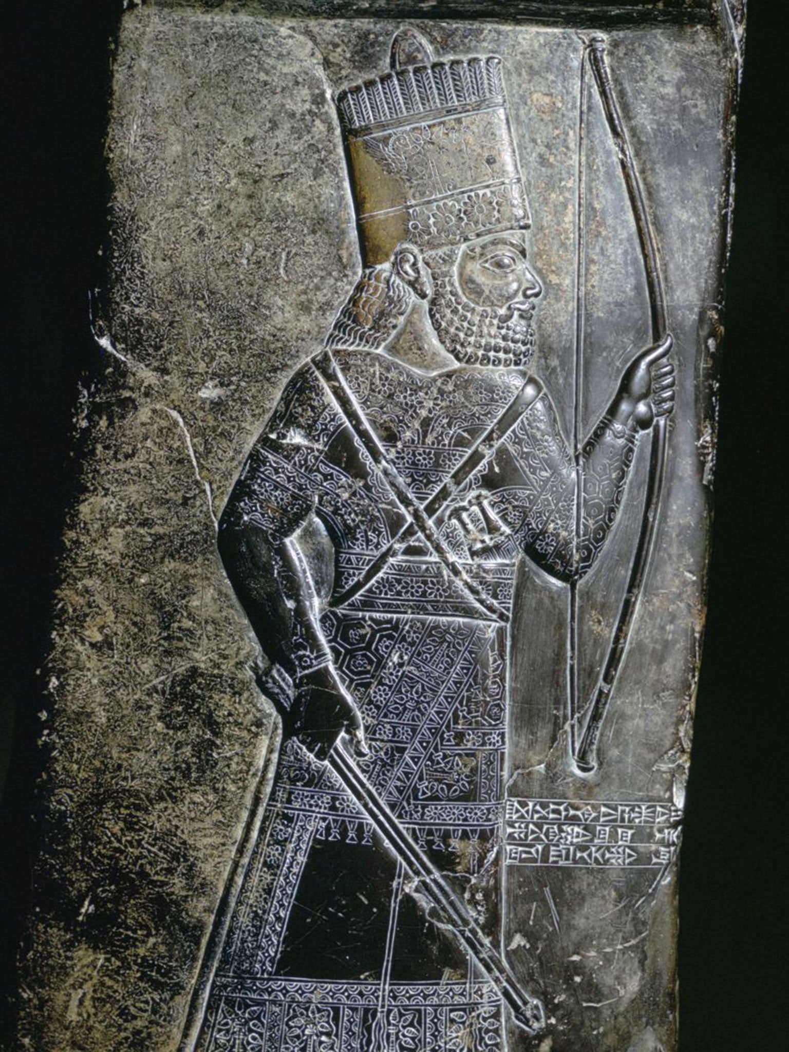 Babylonian ruler King Marduk-Nadin-Akke pictured on a boundary stone