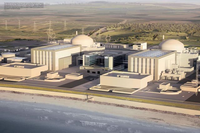 It was supposed to be generating by next year, but Hinkley Point C – shown in this artist’s impression – is still awaiting the green light (PA)