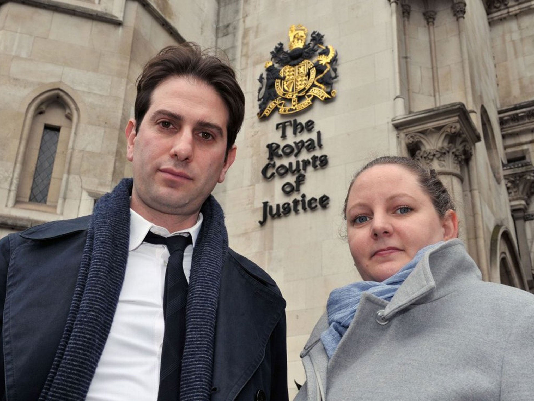 Charles Keidan and Rebecca Steinfeld outside London's High Court after losing their challenge to enter into a civil partnership. They will now go to the Supreme Court