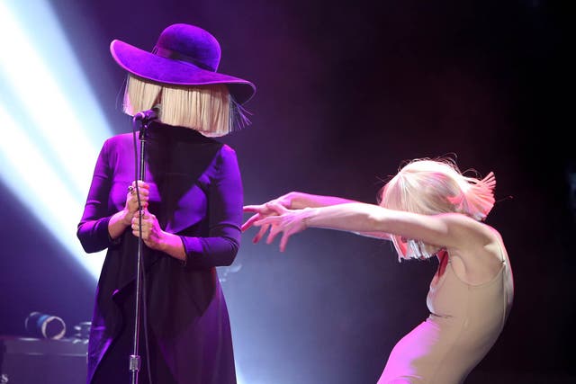 Musician Sia and dancer Denna Thomsen perform at An Evening with Women benefiting the Los Angeles LGBT Center