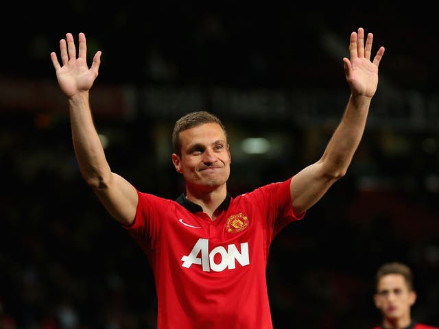 Former Manchester United defender Nemanja Vidic says farewell to Old Trafford in 2014