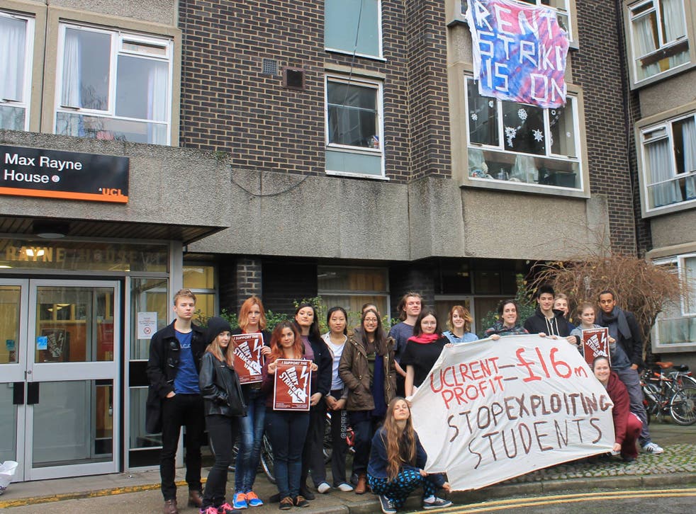 UCL Halls of Residence rent protest