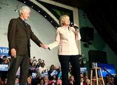 Bill Clinton stumps for his wife in Iowa