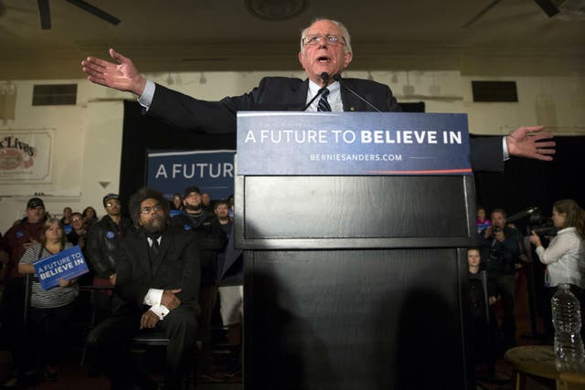 Bernie Sanders railed against inequality in Daveport