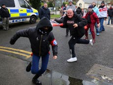 Violent clashes at Dover immigration demos