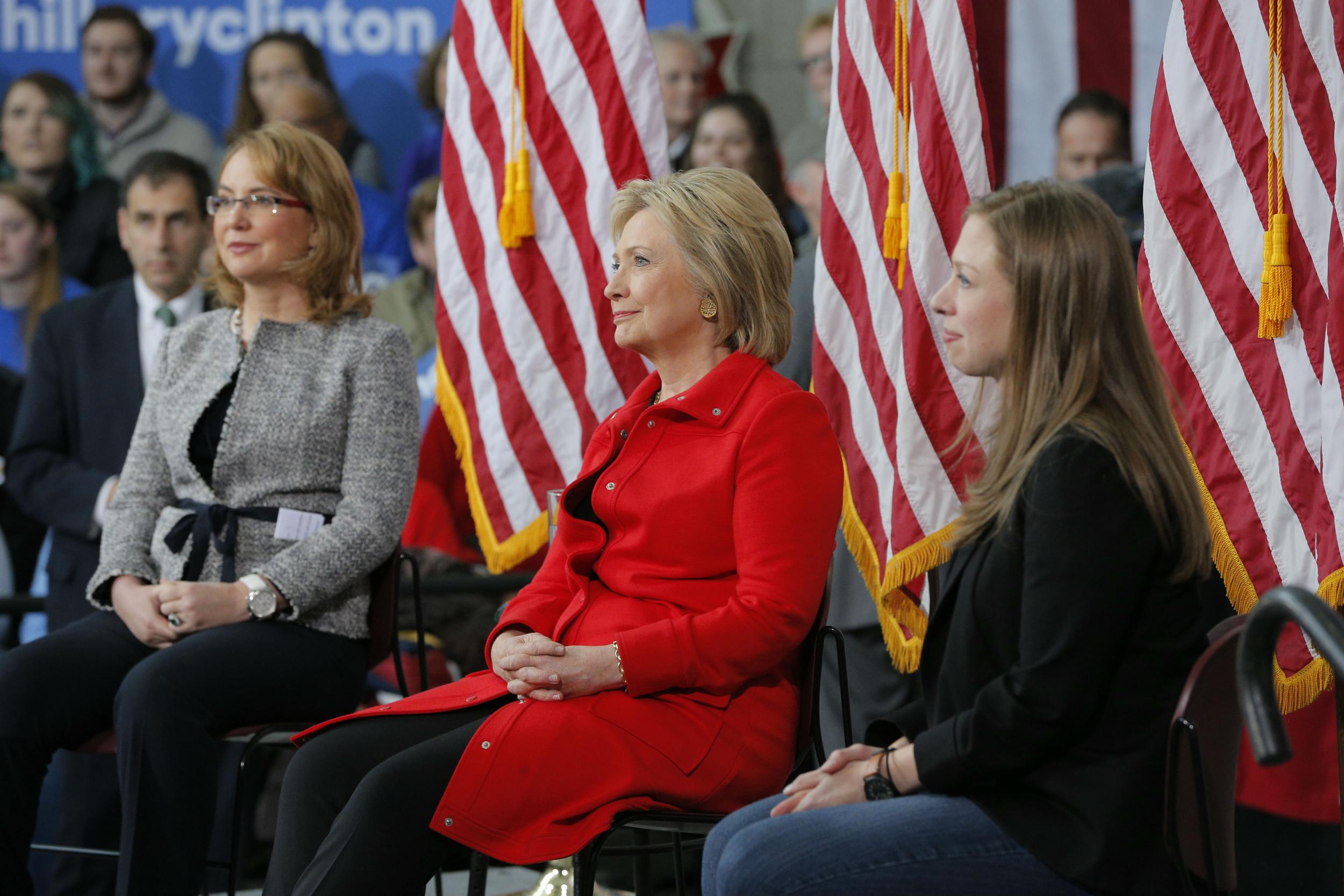 Gabby Giffords attended the event with Hillary Clinton, and her daughter, Chelsea