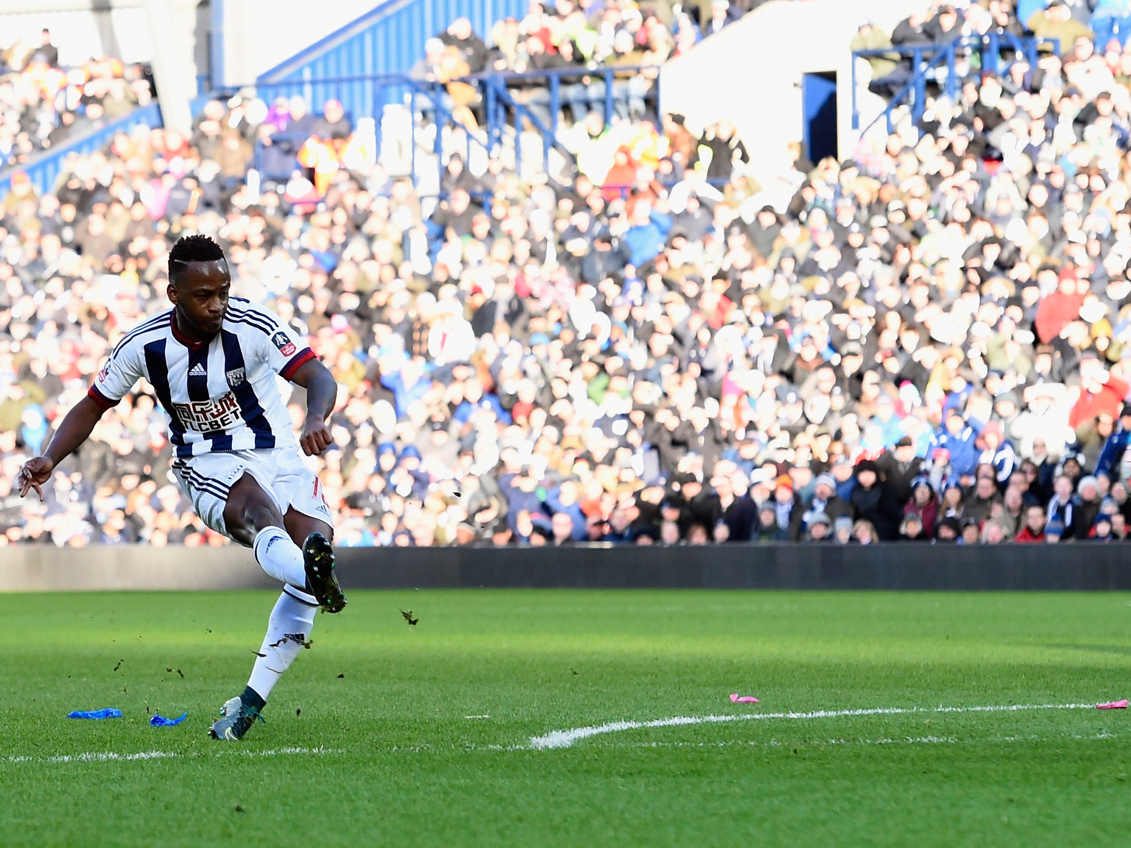 &#13;
Saido Berahino returns to scoring ways for the Baggies&#13;