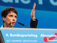 German police should shoot refugees, says leader of AfD party Frauke Petry
