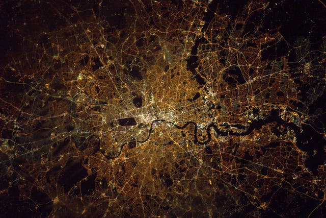 Tim Peake took amazing pictures of London by night from the International Space Station, where he is posted for six months