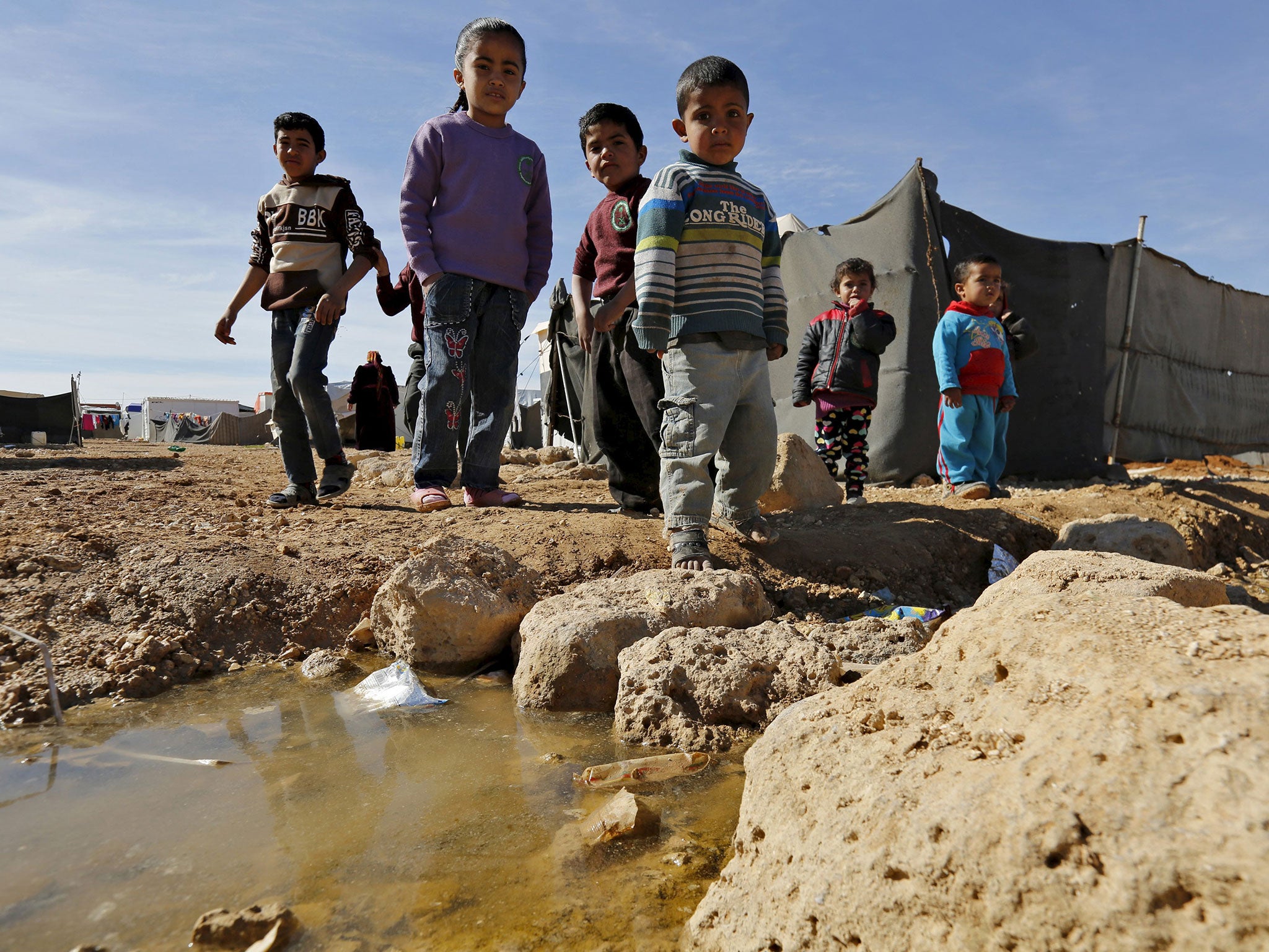 Syrian refugees in the Zaatari refugee camp in Jordan