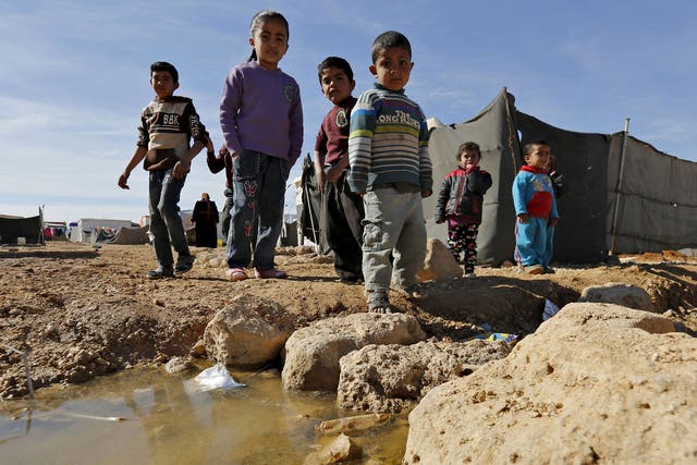 Syrian refugees in the Zaatari refugee camp in Jordan