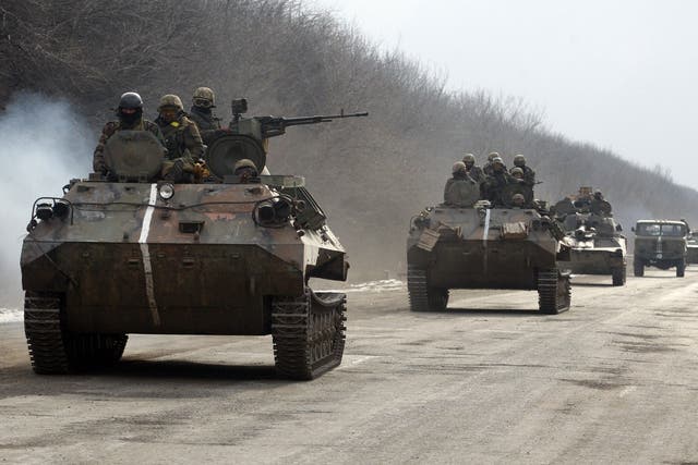 Ukrainian forces in the Donetsk region