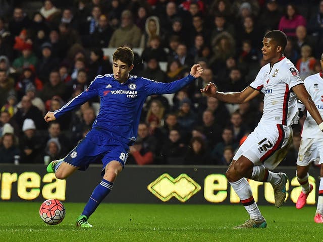 Eden Hazard fires home his third goal of the game