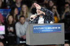Josh Hutcherson stumps for Bernie Sanders on eve of vote in Iowa
