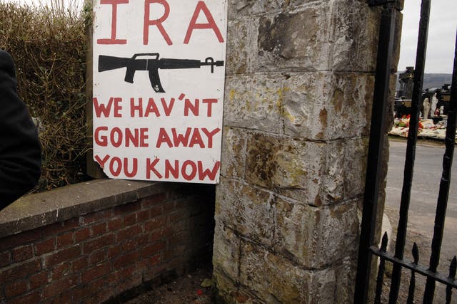 Pro IRA sign outside the City Cemetery, Derry, Northern Ireland