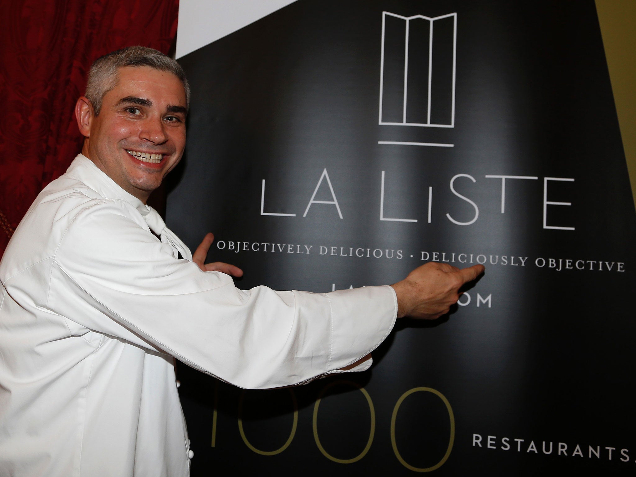 Benoit Violier poses for a photo after being awarded First restaurant of La Liste Award in Paris on 17 December, 2015