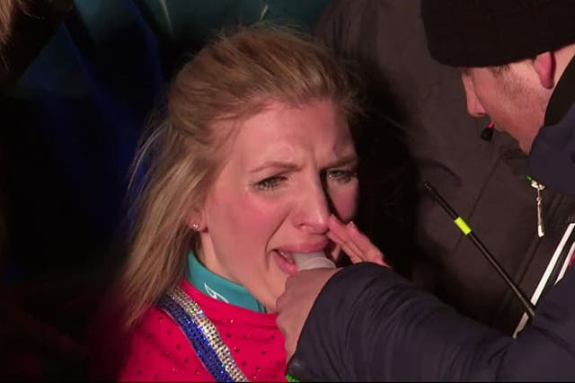 Rebecca Adlington injured while participating in The Jump