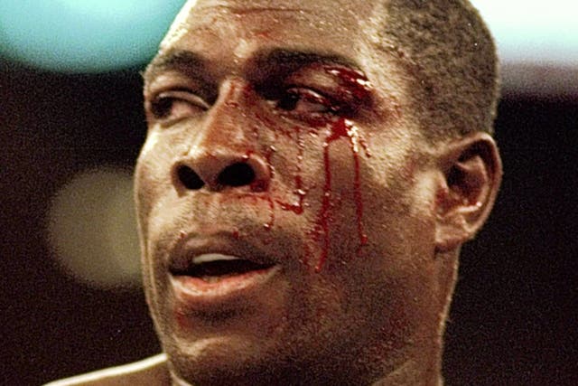 Frank Bruno after his last fight against Mike Tyson in 1996