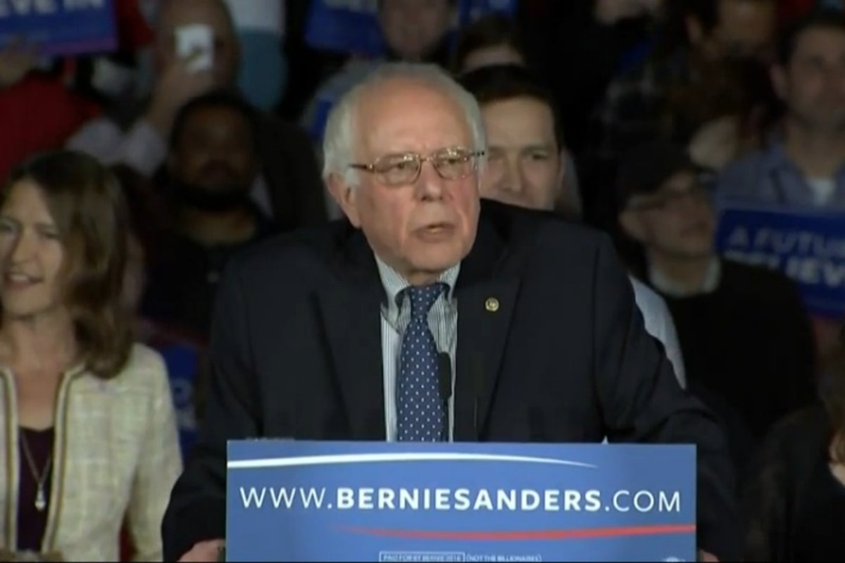 Bernie Sanders election speech: Iowa Caucus voters have sent the US ...
