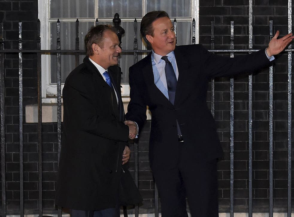 European Council president Donald Tusk unveiled the deal with David Cameron on Tuesday morning