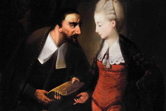 The quality of mercy: Edward Alcock's oil painting 'Portia and Shylock' from 1890