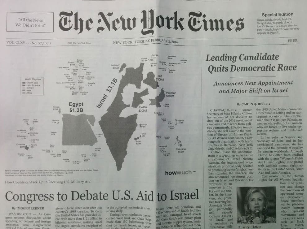 AntiIsrael campaign hands out fake New York Times newspaper across