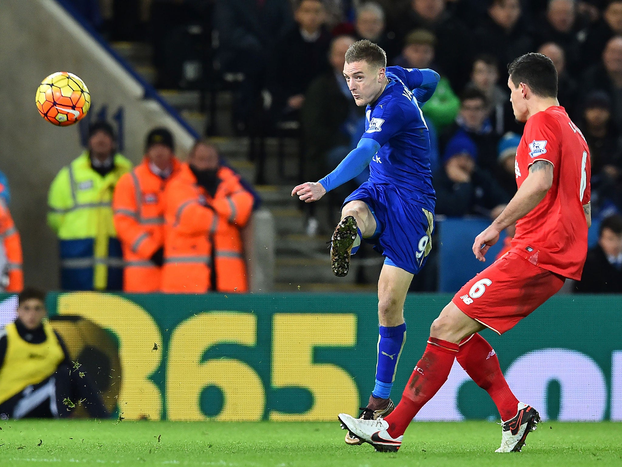 Jamie Vardy scores a stunning goal against Liverpool