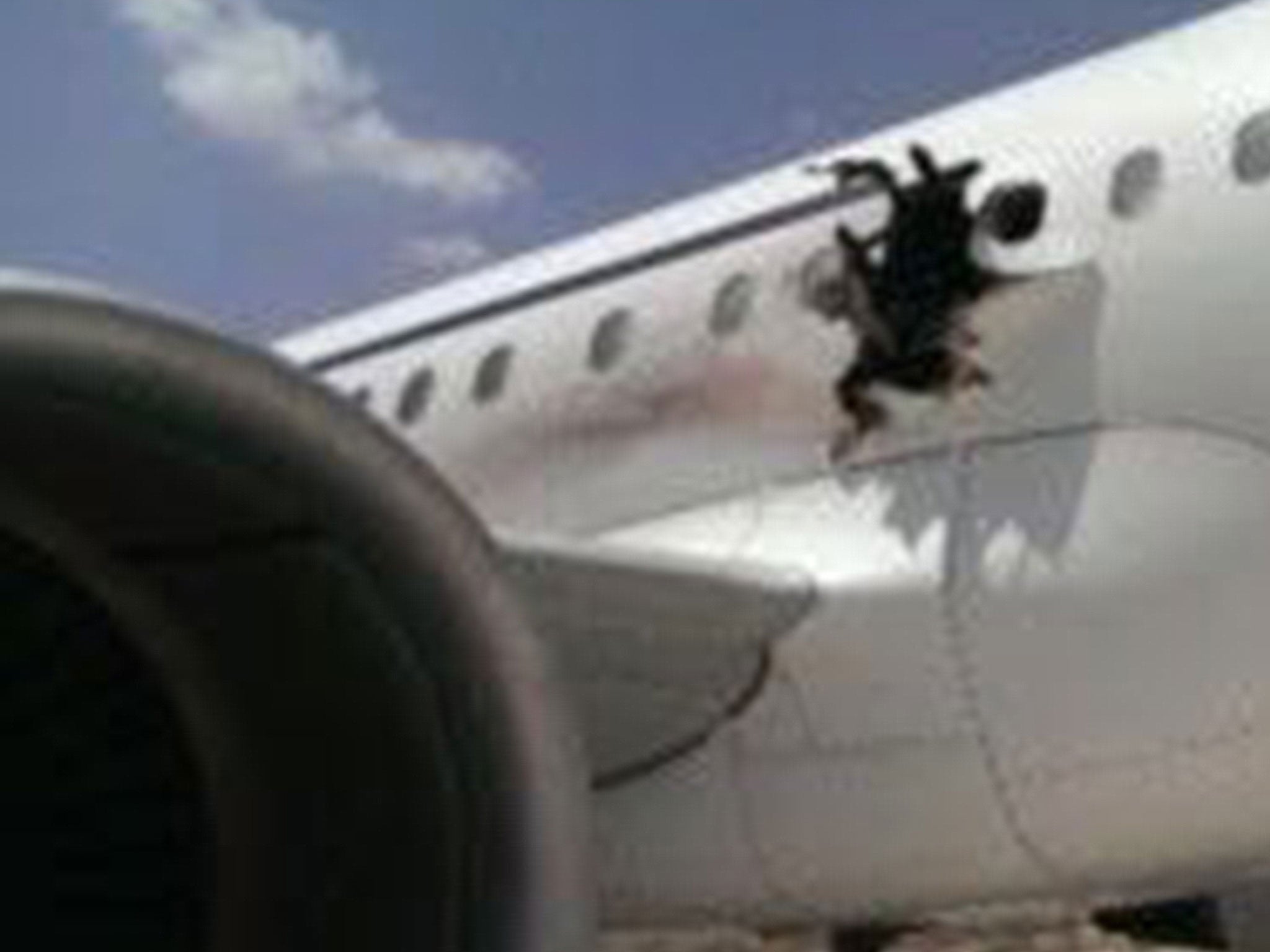 The pilot believes there was an explosion caused by a bomb