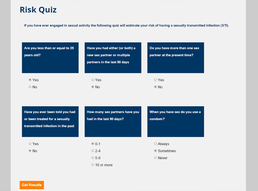 Simple Quiz Can Predict If A Person Has An Sti Study Finds The Independent The Independent Simple Quiz Can Predict If A Person Has An Sti Study Finds The Independent The Independent