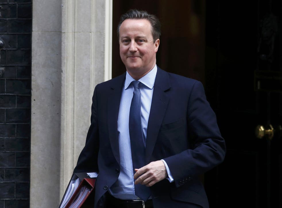 Cameron leaves Downing Street as he prepares to face MPs at Prime Minister's Questions