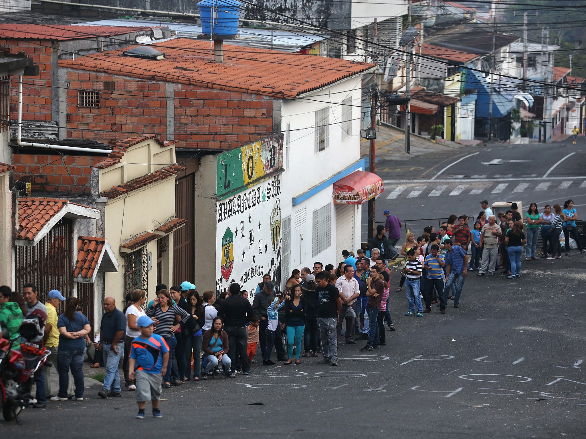 The only thing Venezuela is well-supplied with are lines (AFP/Getty)