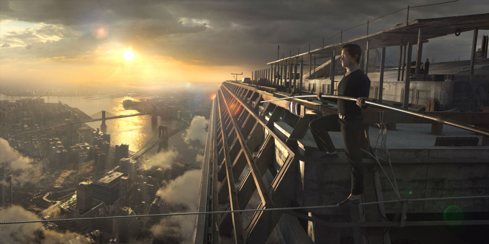 Joseph Gordon Levitt as Philippe Petit in The Walk