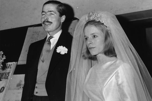 Lord and Lady Lucan on their wedding day