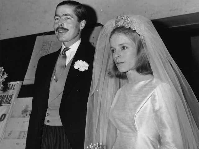 Lord and Lady Lucan on their wedding day