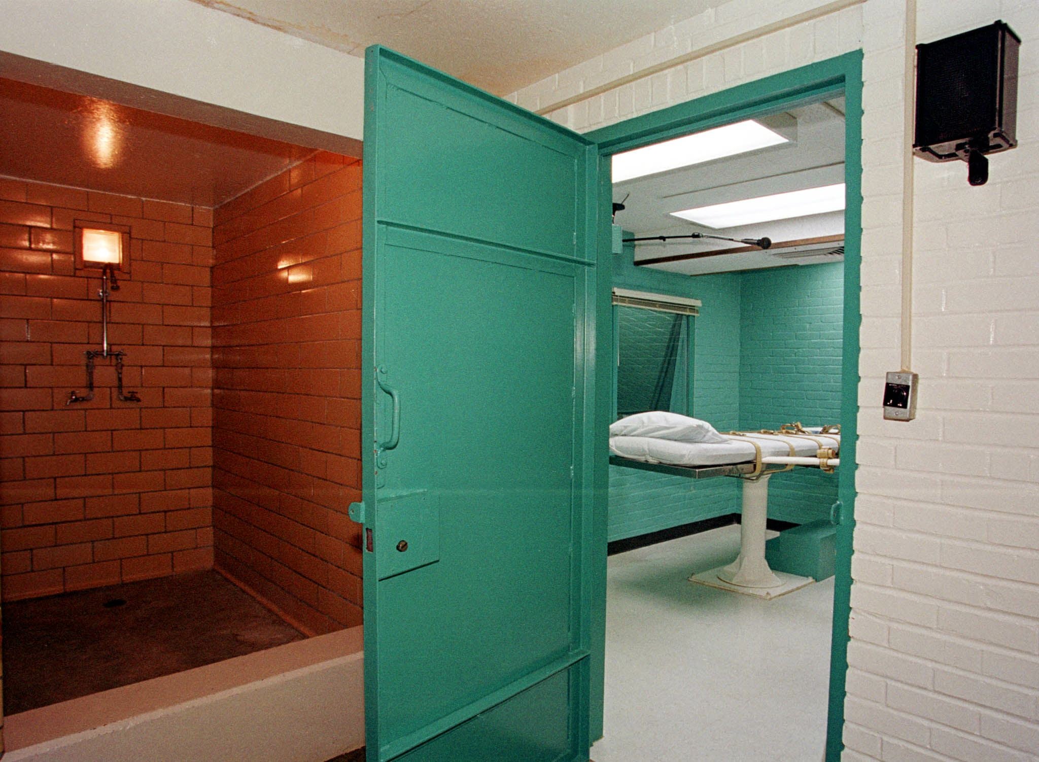 The entrance to a 'death chamber' at the Texas Department of Criminal Justice