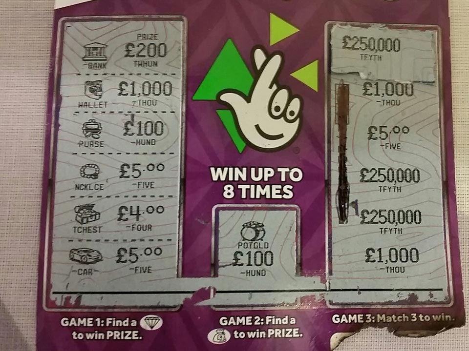 'The extra £250,000 on the top right hand corner has been placed very carefully,' says the National Lottery