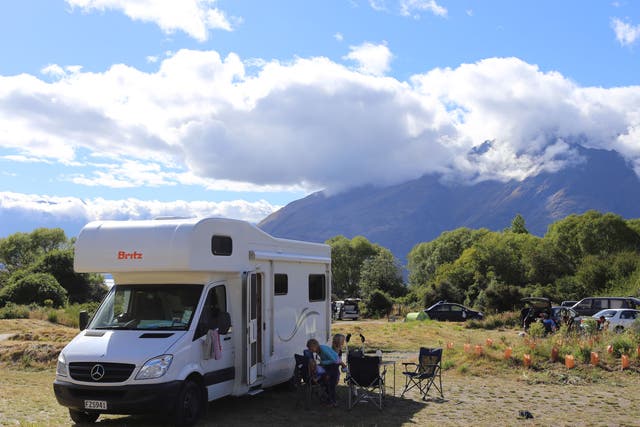 The campervan near Queenstown, New Zealand