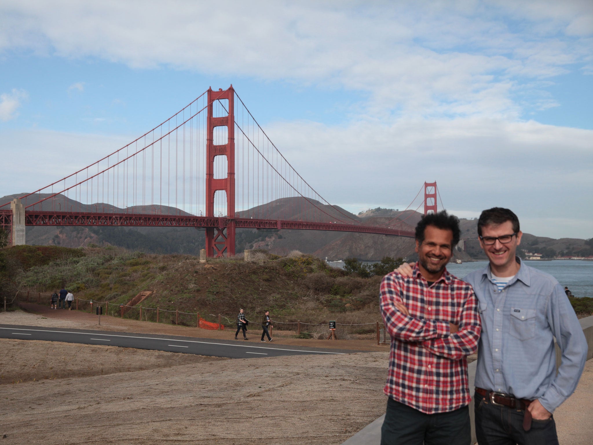 Sarfraz and Matt by the Golden Gate Bridge