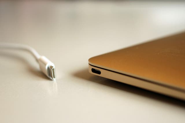 The USB Type-C port on Apple's new Macbook