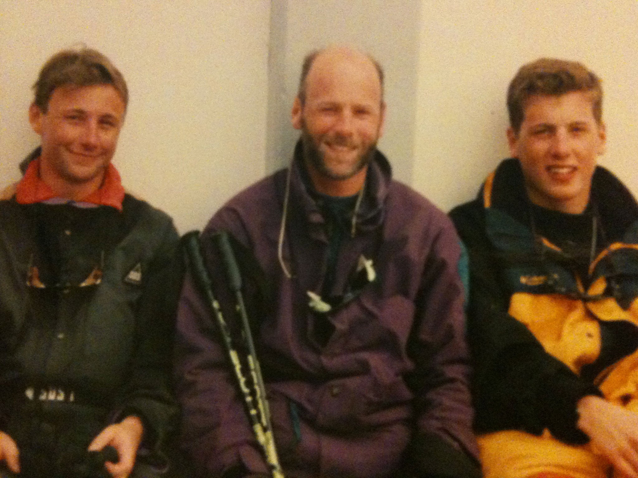 Patrick, left, and Simon with their father, circa 1998