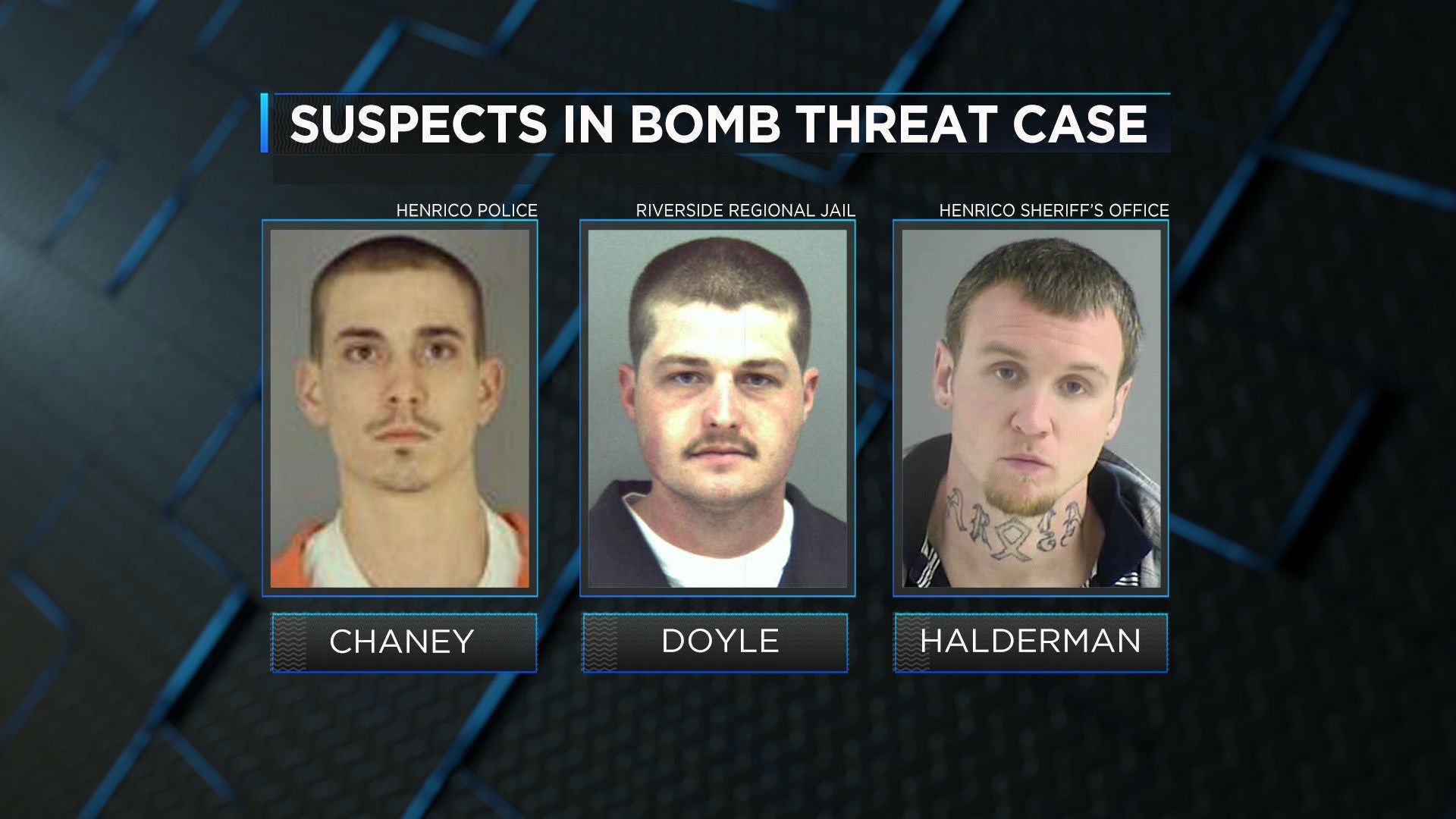 Investigators said the three men were arrested after trying to buy weapons from an undercover agent