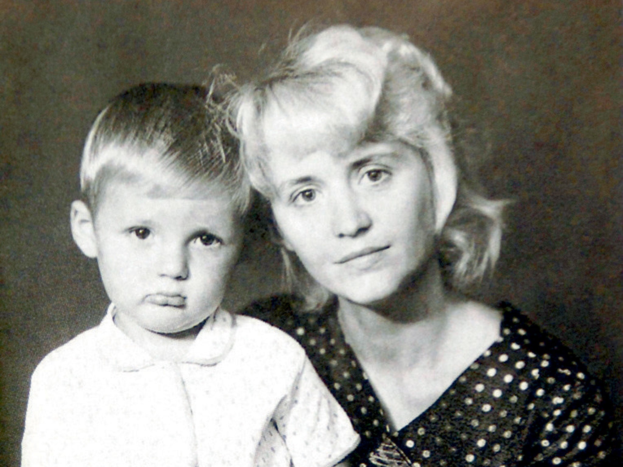 Litvinenko aged four, with his mother Nina