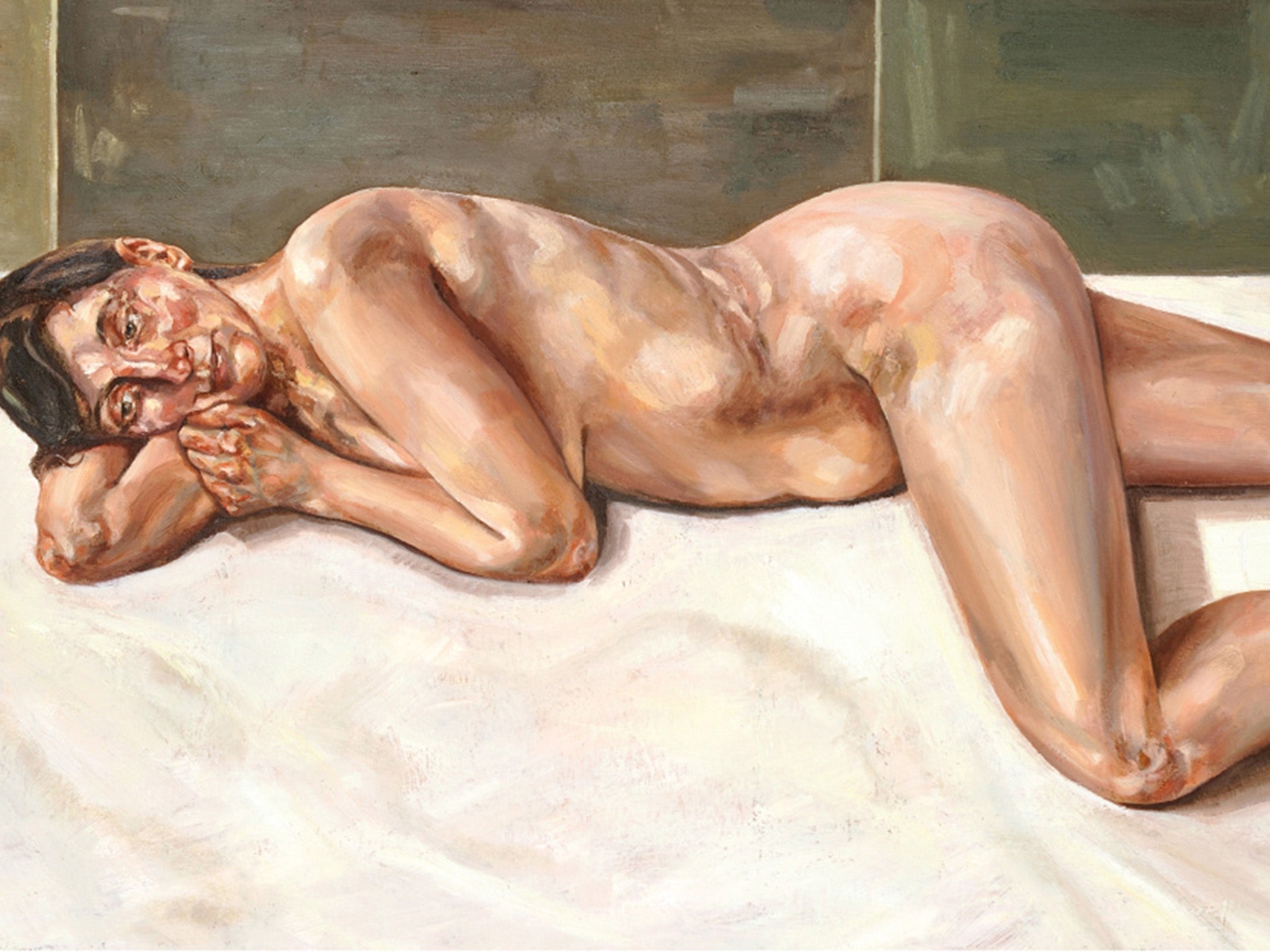 ‘Girl on a Bed is part of the ‘Point of Departure’ exhibition in London’s Mayfair