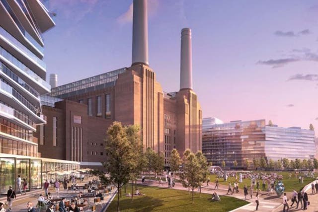 The Battersea power station site is one of the many areas in London being redeveloped
