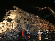Taiwan earthquake demolishes buildings in Tainan city