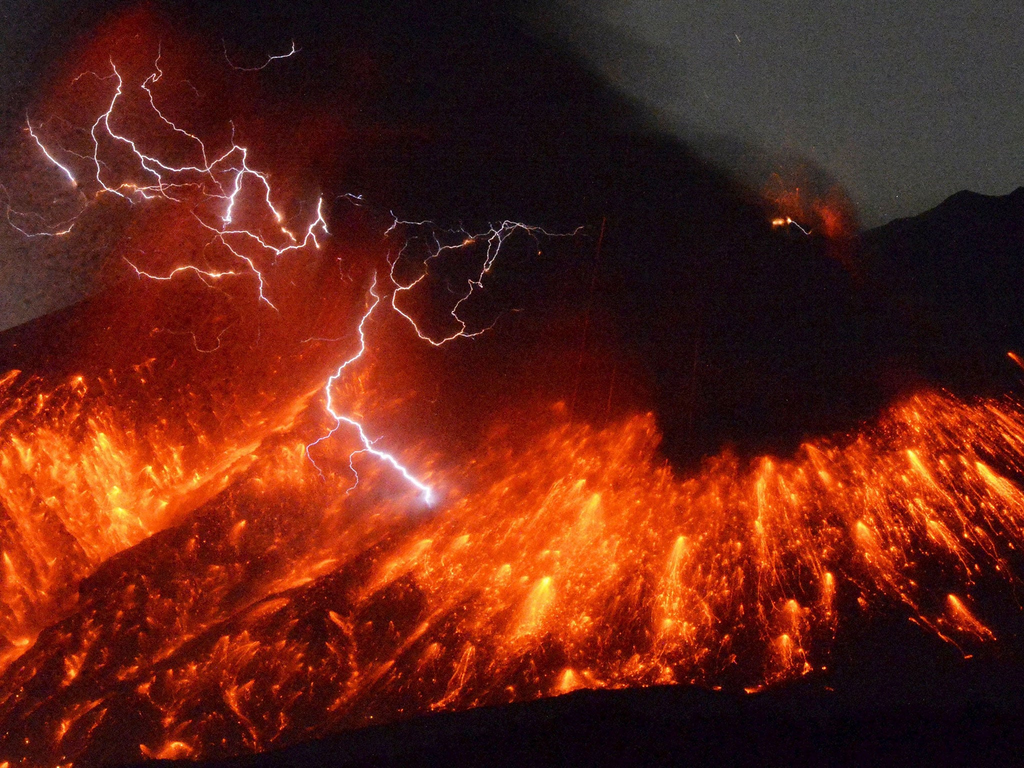 Mount Sakurajima erupts in the south-western tip of Kyushu